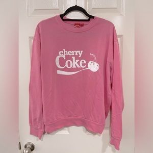 “Cherry Coke” Coca Cola crewneck sweater. Pink size Small
